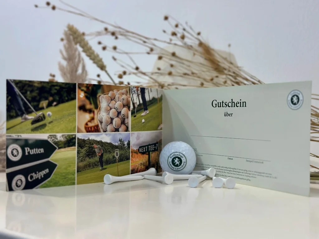Gutscheine für Golfanlage und Golfclub als Geschenkidee.